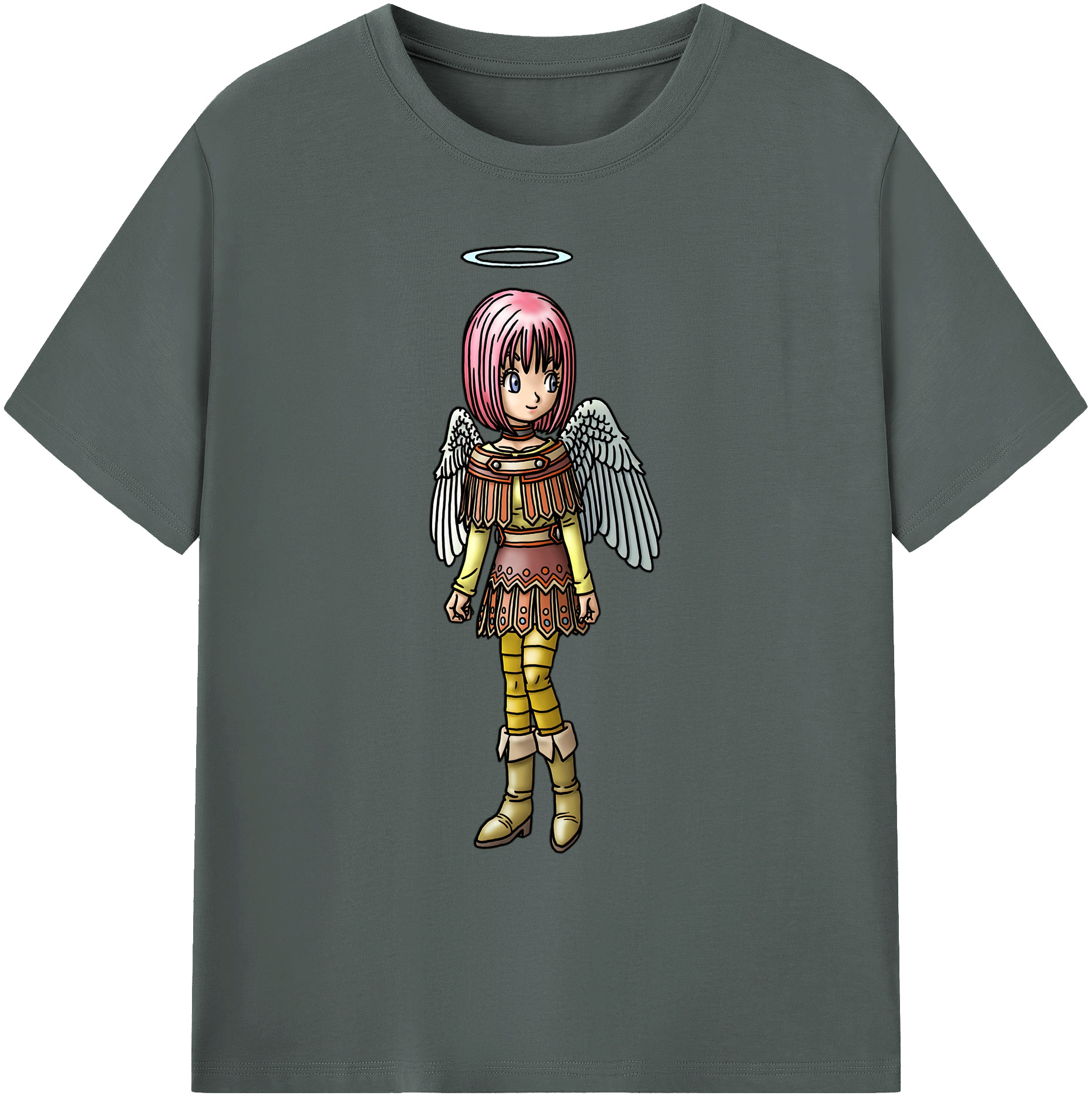 （画像用） ドラゴンクエスト Doragon Kuesuto Dragon Quest 綿100％ メンズ半袖Tシャツ｜肌触りやわらか＆通気性